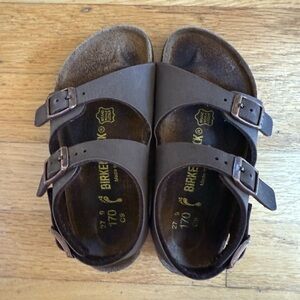 Birkenstock Sandals Roma Milano Kids Shoes Brown Leather 27 /US 9 / 170